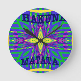 Hakuna matata Mombasa Kanga Runde Wanduhr