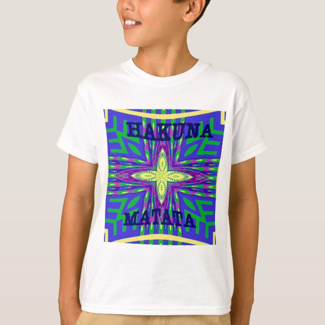 Hakuna matata Mombasa Kanga T-Shirt (Vorderseite)