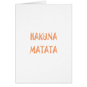 Hakuna Matata Motif Entwurf von Textkunst
