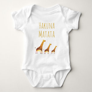 Hakuna Matata Niedliche Giraffen Baby Strampler