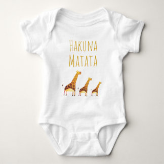 Hakuna Matata Niedliche Giraffen Baby Strampler