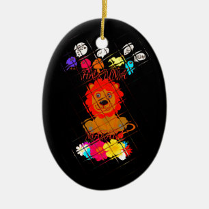 Hakuna Matata niedlicher Löwenkönig Keramikornament