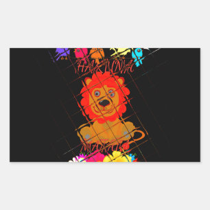 Hakuna Matata niedlicher Löwenkönig Rechteckiger Aufkleber