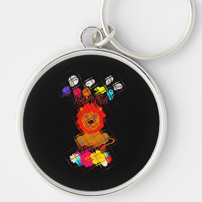Hakuna Matata niedlicher Löwenkönig Schlüsselanhänger (Vorne)