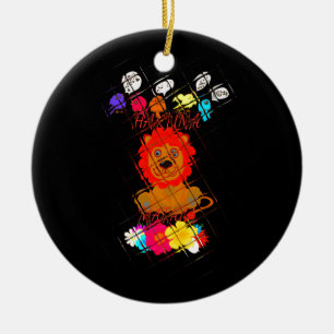 Hakuna Matata niedliches Baby-Löwe-Königsdesign Keramik Ornament