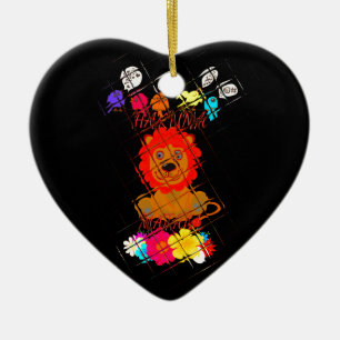 Hakuna Matata niedliches Baby-Löwe-Königsdesign Keramikornament