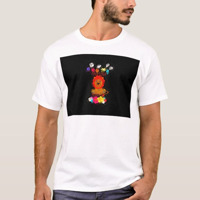 Hakuna Matata niedliches Baby-Löwe-Königsdesign T-Shirt (Vorderseite)