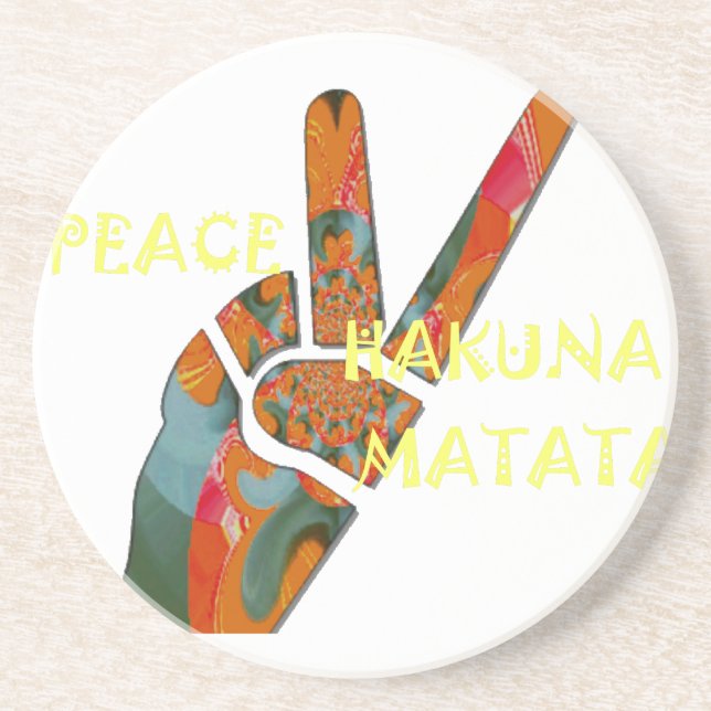 Hakuna Matata Peace Getränkeuntersetzer (Vorne)