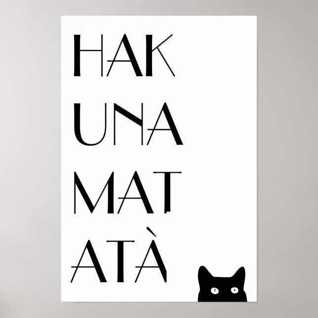 Hakuna Matata Poster (Vorne)