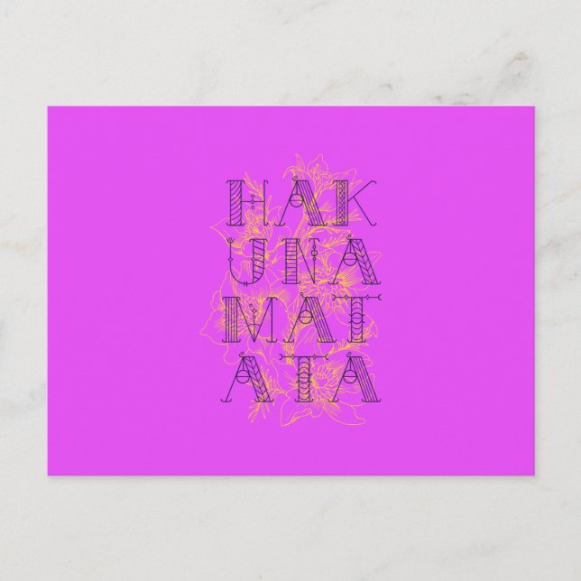 Hakuna Matata Postkarte (Vorderseite)
