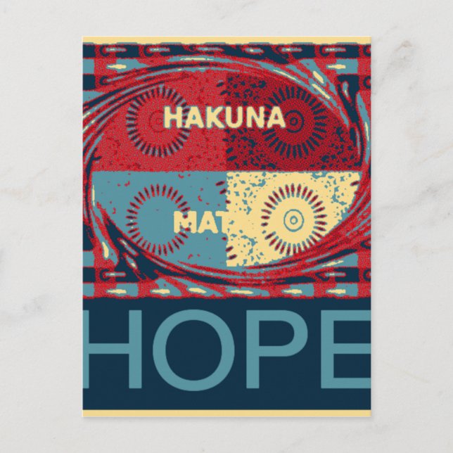 Hakuna matata postkarte (Vorderseite)