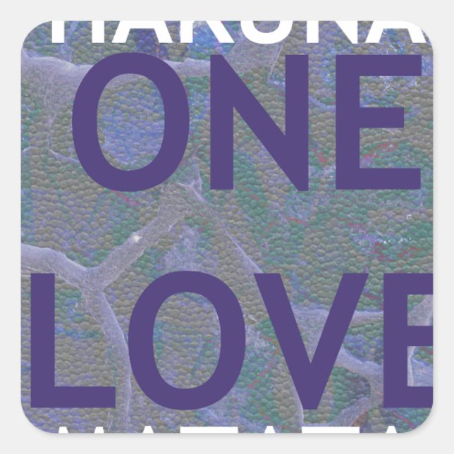 HAKUNA MATATA QUADRATISCHER AUFKLEBER (Vorderseite)