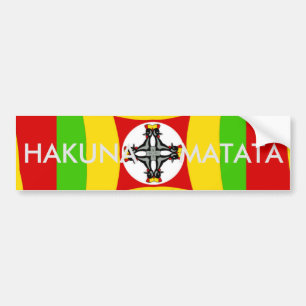 Hakuna Matata Rasta Color Red Golden Green Autoaufkleber