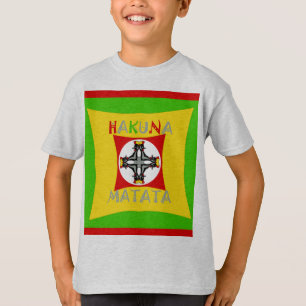 Hakuna Matata Rasta Color Red Golden Green T-Shirt