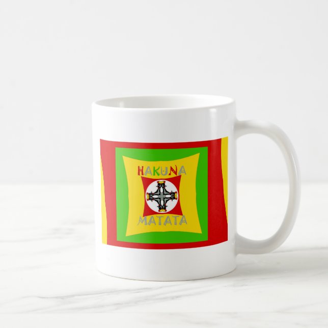 Hakuna Matata Rasta Color Red Golden Green Tasse (Rechts)