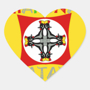 Hakuna Matata Rasta Farbe Rot Golden Grün Herz-Aufkleber