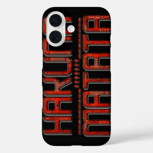 Hakuna Matata Red Stars Techno iPhone 16 Hülle