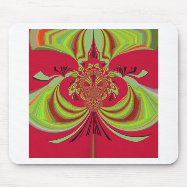 Hakuna Matata rotes gelbes Design Mousepad (Vorne)