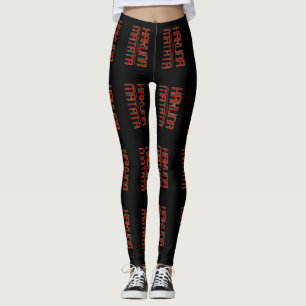 Hakuna Matata Rotes Schwarzes Wochenende Lounges s Leggings