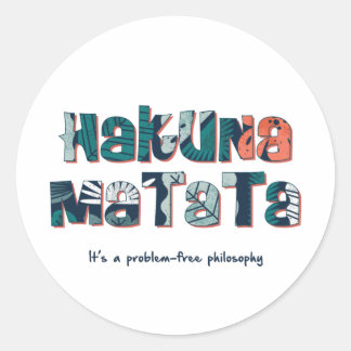 Hakuna Matata Runder Aufkleber