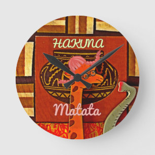 Hakuna Matata Safari Charm: Fliesen, Uhr & Plakett