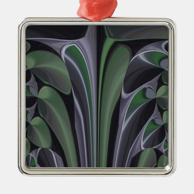 Hakuna Matata Schöne Ökologische Grafik Silbernes Ornament (Vorne)