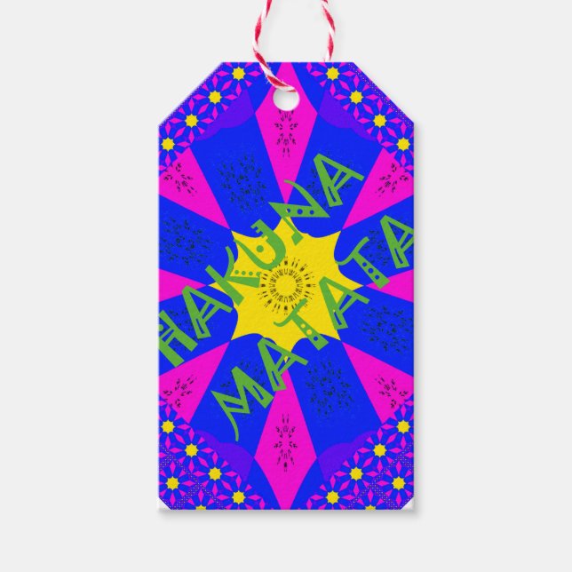 Hakuna Matata Schöne Phantastische Designfarben Geschenkanhänger (Vorderseite)