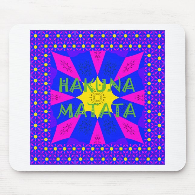 Hakuna Matata Schöne Phantastische Designfarben Mousepad (Vorne)