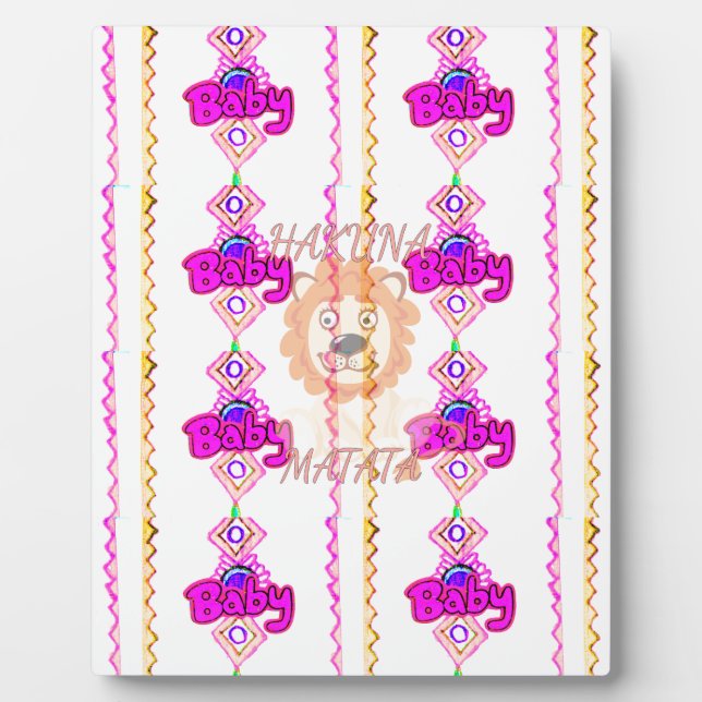 Hakuna Matata: Schönes Design-Motiv für Baby-Löwen Fotoplatte (Vorderseite)