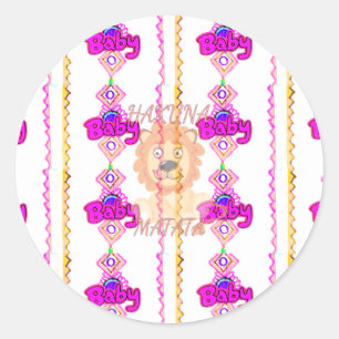 Hakuna Matata: Schönes Design-Motiv für Baby-Löwen Runder Aufkleber