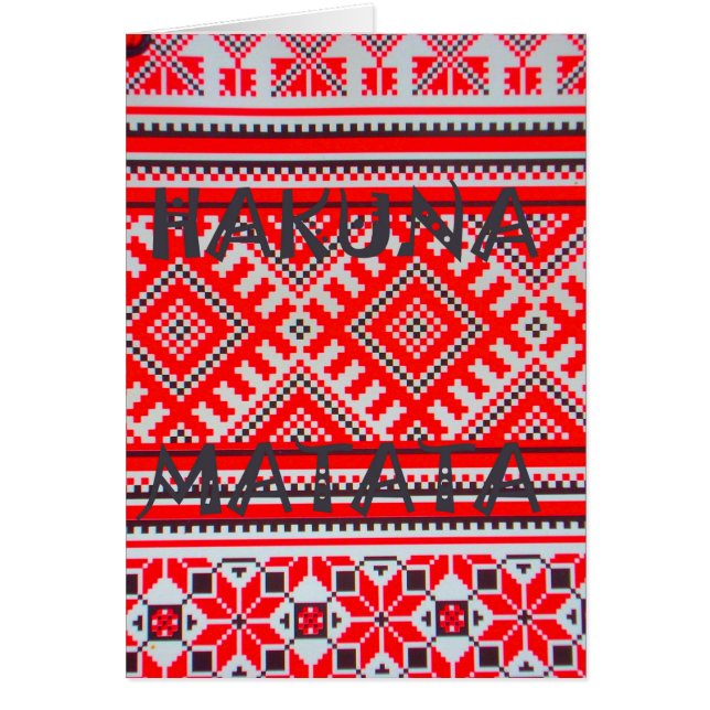 Hakuna Matata Seamless Geometrie Muster (Vorne)