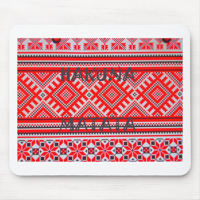 Hakuna Matata Seamless Geometrie Muster Mousepad (Vorne)