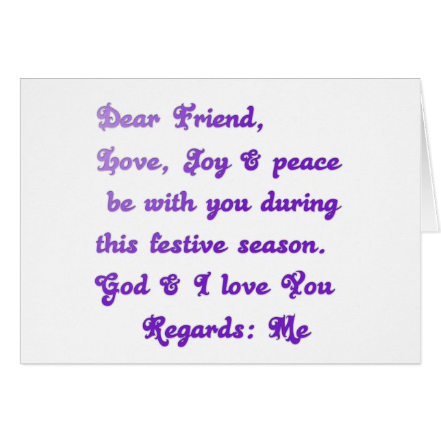 Hakuna Matata Sehr geehrte Liebe Freude Frieden (Vorderseite (Horizontal))