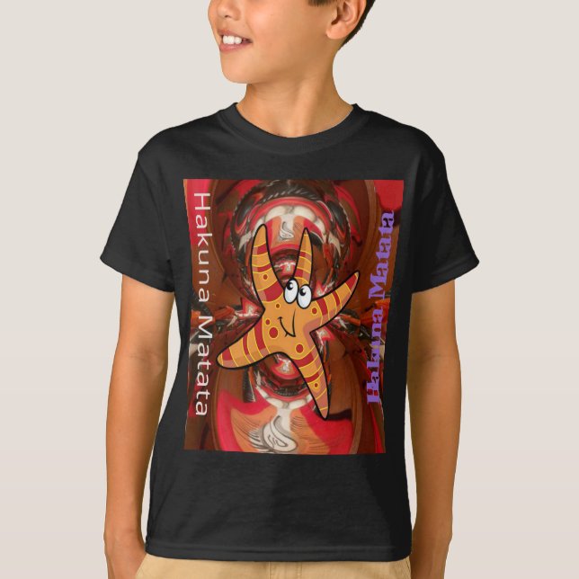 Hakuna Matata Starfish Design T-Shirt (Vorderseite)