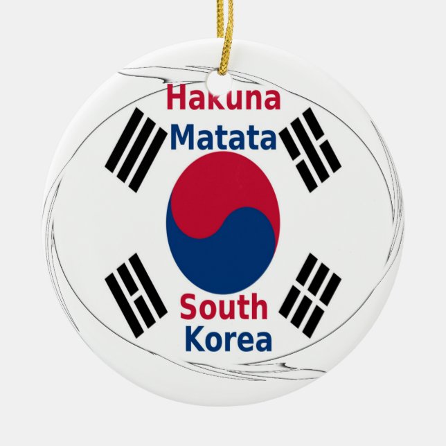 Hakuna Matata Südkorea Art Print/Graphic Keramikornament (Vorne)