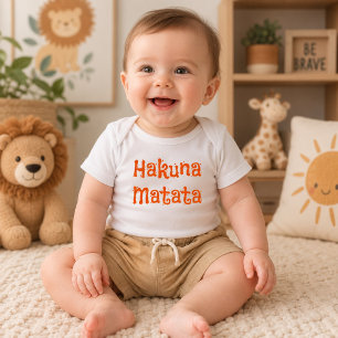 Hakuna Matata Süße Safari-Inspirierte Baby Strampler