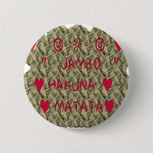 Hakuna Matata Talk Money Art Print Design Button