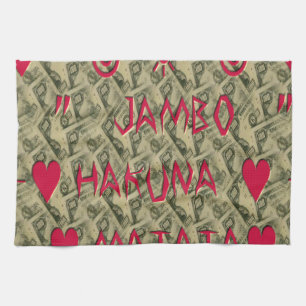 Hakuna Matata Talk Money Art Print Design Handtuch