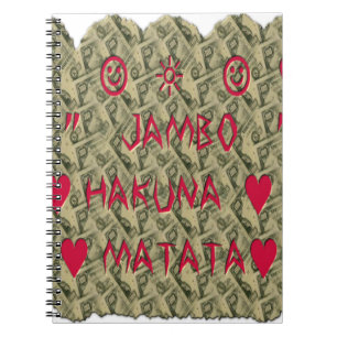 Hakuna Matata Talk Money Art Print Design Notizblock