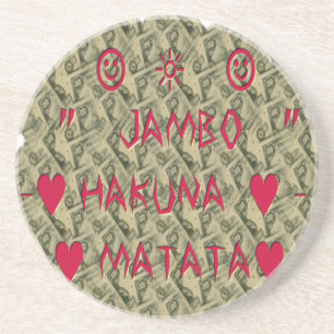 Hakuna Matata Talk Money Art Print Design Sandstein Untersetzer