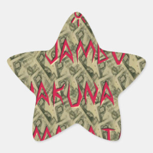 Hakuna Matata Talk Money Art Print Design Stern-Aufkleber