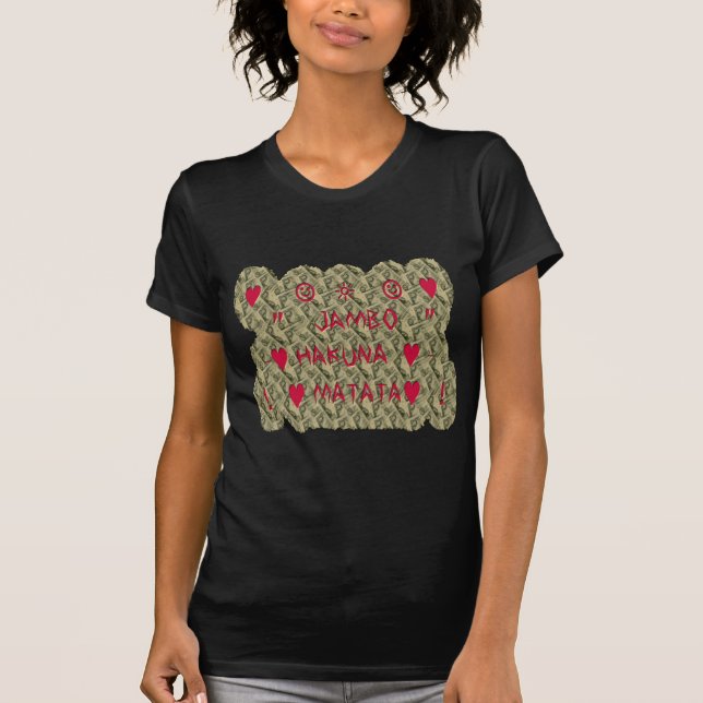 Hakuna Matata Talk Money Art Print Design T-Shirt (Vorderseite)