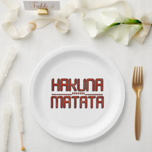 Hakuna Matata Techno Art Paper Tellers Pappteller
