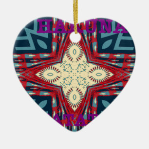 Hakuna Matata Text Hoffnung Abstract Kunst Druck D Keramik Ornament