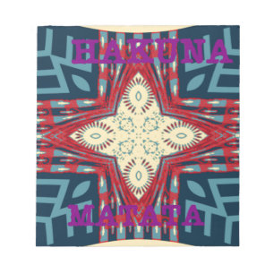 Hakuna Matata Text Hoffnung Abstract Kunst Druck D Notizblock