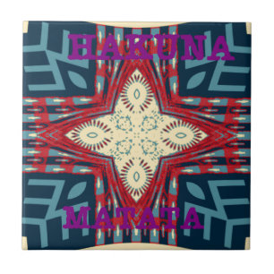 Hakuna Matata Text Hope Abstrakt Art Print Design Fliese