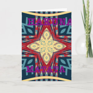 Hakuna Matata Text Hope Abstrakt Art Print Design Karte