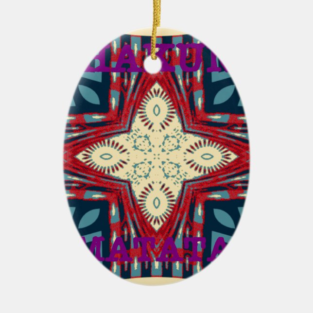 Hakuna Matata Text Hope Abstrakt Art Print Design Keramikornament (Vorne)