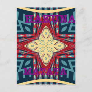 Hakuna Matata Text Hope Abstrakt Art Print Design Postkarte