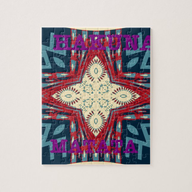 Hakuna Matata Text Hope Abstrakt Art Print Design Puzzle (Vertikal)